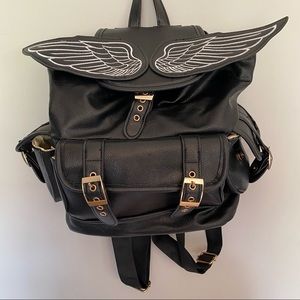 Black angel wing backpack